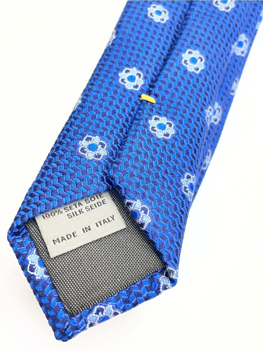 Canali Royal Blue Floral-Accent Men's Tie